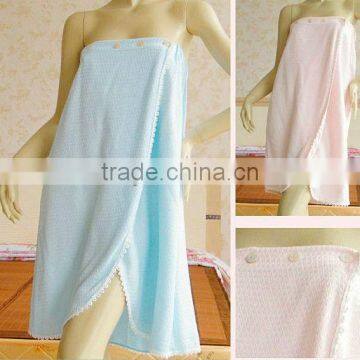 Ladies cotton waffle weave bath wraps