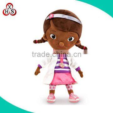 stuffed plush human doll toys american black girl doll factory price