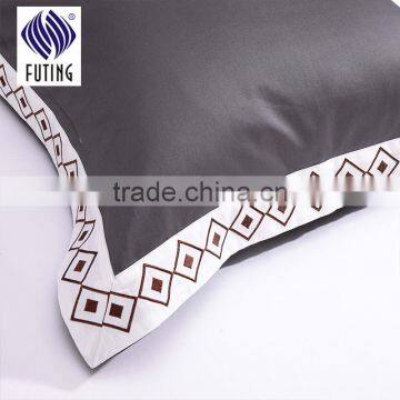 Wholesale 4pcs Embroidered Bed Linen 100% Cotton White Bedding Set Hotel Bed Sheet Set photo-3