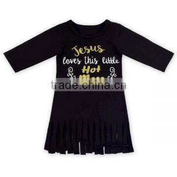 Wholesale fall baby Jesus long sleeve shirts tassels beautiful girl t-shirt M6082106