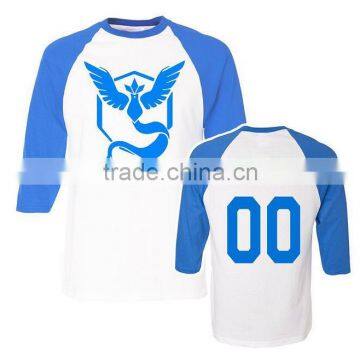 China factory sales onenweb Pokemon Go Team Mystic Blue Shirt