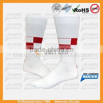 polyester plain green soccer socks on stock ,sport socks, club football socks