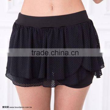 Dance Wear Girl Mesh Dance Skirt With Shorts/ Skort photo-3