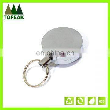 New products 2016 stainless steel high resilience retractable stretching anti-lost burglar keychain