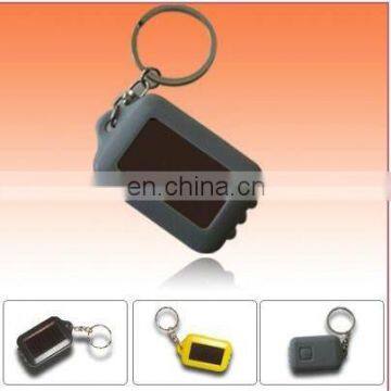 3led black color solar light keychain flashlight
