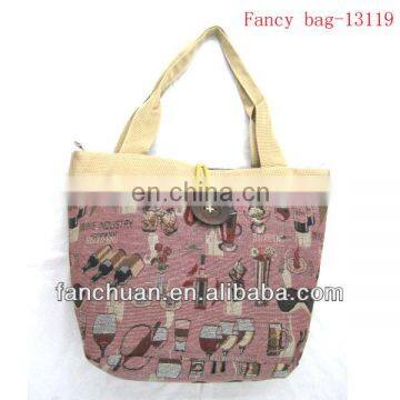 Button Closure Jute Tote Bags Wholesale
