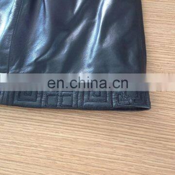 2015 Ladies Genuine Black Leather Skirt photo-2