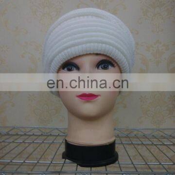 New Style Fashion Wool Knitted With Raccoon Fur Pompom Beanie Hat photo-2