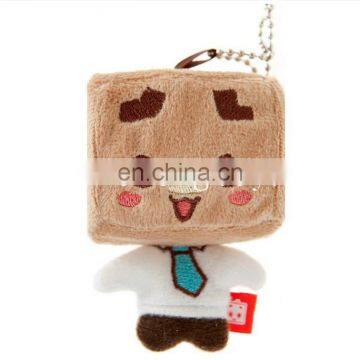 Cheap custom cartoon human doll keychain toys