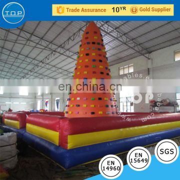 PVC inflatable climbing wall backyard children inflatable rock climbing wall