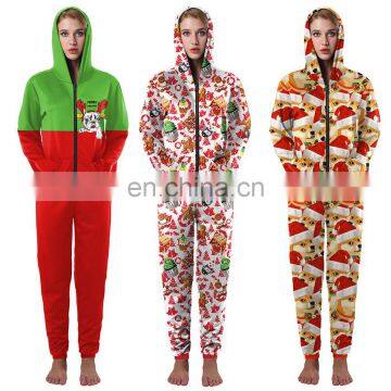 Wholesale pyjamas Ugly Christmas Jumpers Sweater Adult One Piece Jumpsuit Onesie / Pajamas