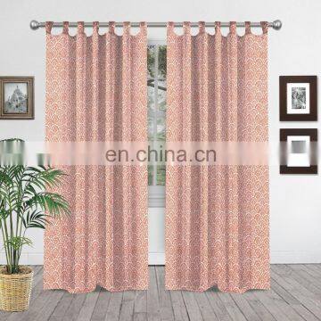 Indian Handmade Printed Hand-block Cotton Curtains Decor Wall Drapes Indian Window Drapery Curtain Window