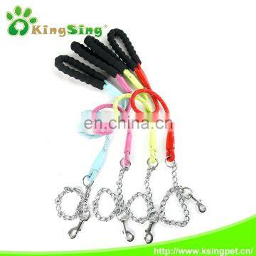 2015 HOT style Alloy chain EVA handle pet training leash