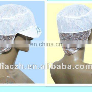 Disposable Non woven bouffant cap with peak