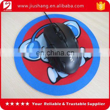 Personalized thick round rubber printing mouse pad with factory direct supply