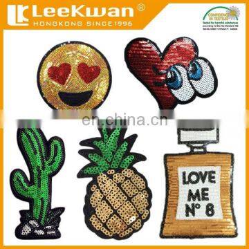 2018 new emoji sequin patch,sequin sticker applique,sequin sticker designs