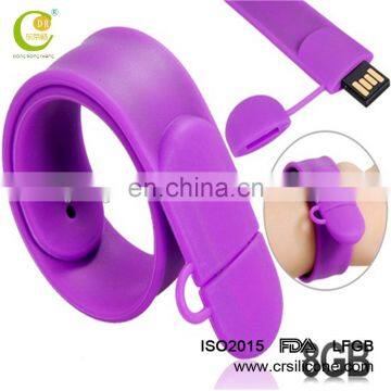 Dongrong USB Gadgets OEM Silicone 48GB Weeding Gift Rubber Wrist Band Usb Flash Drive photo-6