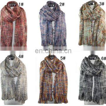 20150609 winter scarf warm new thick Scotland lattice lady's scarf pure colour butterflya006