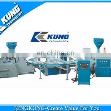 Double-color plastic shoes injection moulding machine plastic shoe making machine/ shoe making machine