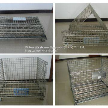Customized Zinc Coated Heavy Duty Wire Mesh Container for Industrial Parts Warehouse photo-2