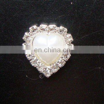 2013 fashion rhinestone heart button invitation card button garment accessory