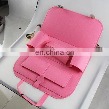 Felt Car Seat Back Organizer Pink Color photo-3
