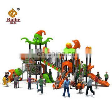 Factory Popular  Ocean Animal Sea Theme Children Amusement Slide Plastic Playground Equipment