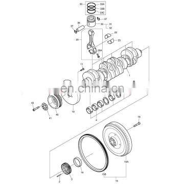 DIESEL ENGINE PARTS DB58 BOLT CONNECTING ROD 65.02411-0009 FIT FOR WHEEL EXCAVATOR DH210W-7S