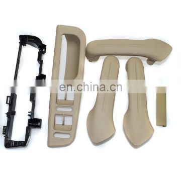 6 PCS Beige Inside Door Handle Cover Bracket Grab Bezel Trim For Jetta Golf MK4