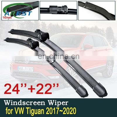 for Volkswagen VW Tiguan MK2 2017 2018 2019 2020 Car Wiper Blade Front Windscreen Windshield Wipers Car Accessories Stickers