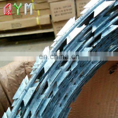 450mm Concertina Razor Barbed Wire With Pallet  For Sale