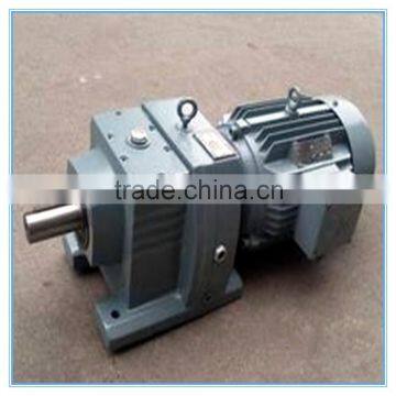 R series helical gear reduction gearbox with motor for plastic gears