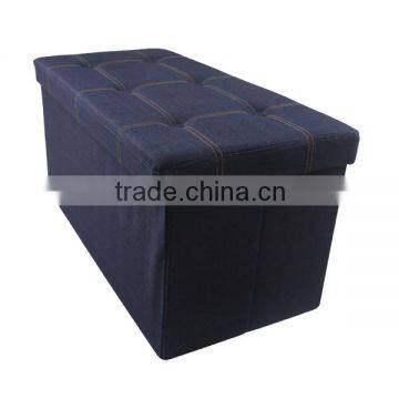 Collapsable Nice Decor Flat Fold Storage Ottoman photo-5