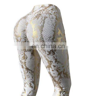 Clothing wholesale custom tight elastic hot stamping yoga pants fitness training pants high waist slimming plus size sweatpants