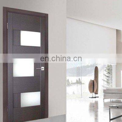 Modern Fancy Prehung Bathroom Walnut Internal Doors With Glass American Style Apartment Solid Wood Door photo-3