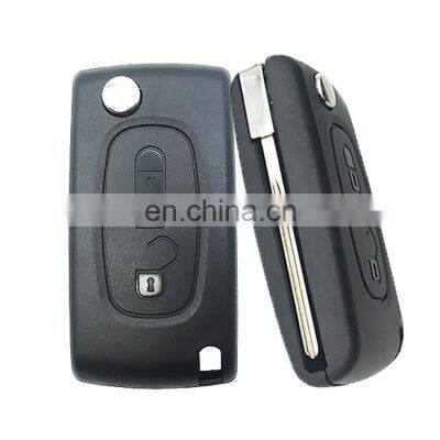 2 Buttons Flip Folding Remote Car Smart Key Fob Shell Cover Blank Case For Peugeot 207 307 308 3008 407