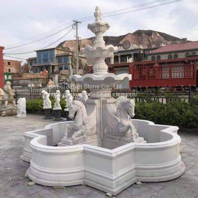 Customized White Marble Pegasus Fountain photo-3
