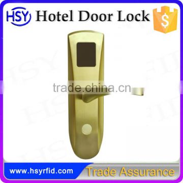 HSY-418 Pure Copper T5577 RFID Card Hotel Door Software Swipe Key Card Access Hotel Door Lock