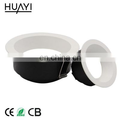 HUAYI Hotel IP44 Mini Slim Trimless CCT Dimmable 15W SMD Panel Recessed Round Ceiling Down Light LED Downlight