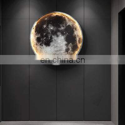 Sky Lighting Bedroom Living Room Home Sofa Background Ball Half Moon Wall Light