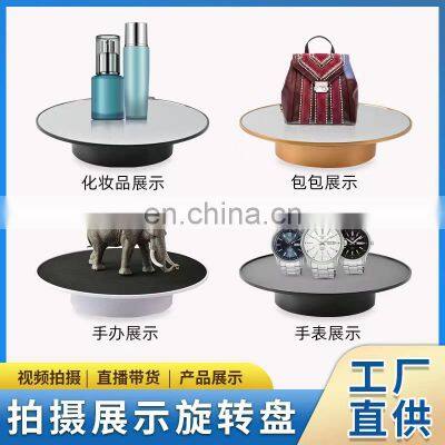 Electric Rotating Plastic Turntable Display Stand for Jewelry Watch Phone Decorations Store Desk Photography 25cm photo-4