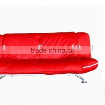 Big Size Red PU Sofa Futon Bed