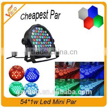 LED new stage party lighting mini stage par light 54x1watt rgbw dj par light