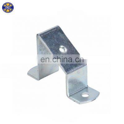 OEM Stamped Zinc Plated Steel Angled DIN Rail Support Bracket