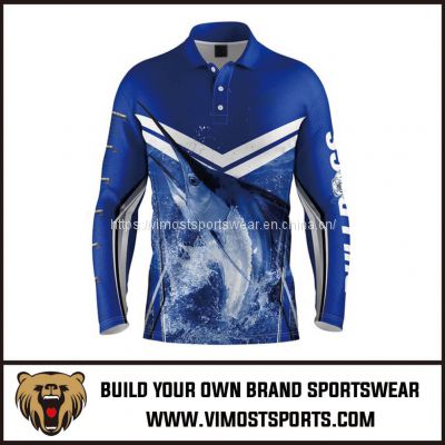 Vimost sublimated fishing shirts with polyester