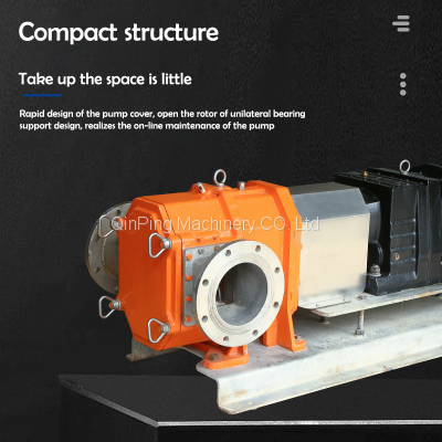 Qinping QP186M SS Lobe Pump With Explosion-proof Motor Transport Sewage, Sludge and High Viscisity and Solid Content Material photo-3