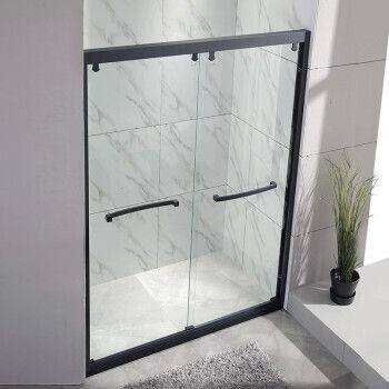 Factory Direct Hotel Tempered Glass Frameless Stainless Steel Sliding Shower Door Roller Bathroom Glass Shower Door