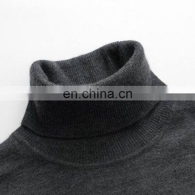 Ladies 100% Cashmere Turtleneck Sweater Winter Thick Knitted Pullover Soft Warm Formal Style Solid Pattern OEM Service Available