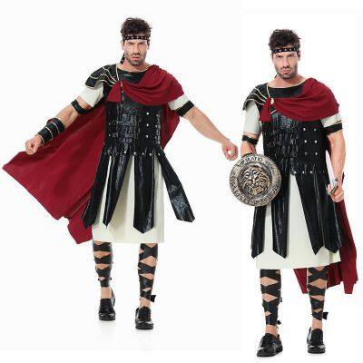 Hot selling new adult men's ancient Roman warrior Spartan warrior cloak cosplay cosplay costume