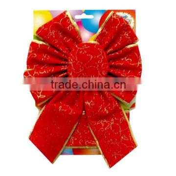 Wedding Car Decorate with Red Velvet Butterfly Tie Pull Bows or Wrapping Ribbon Bows